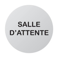 Plaque de porte aluminium brossé Texte Salle d´att