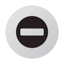 Plaque de porte aluminium brossé Picto Privé - Ø 8