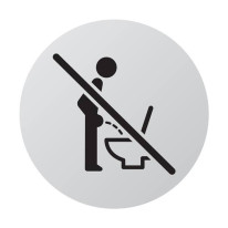 Plaque de porte aluminium brossé Picto Prière de v