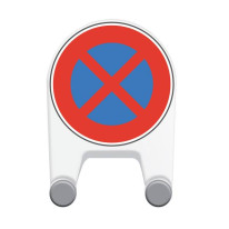 Panneau temporaire Interdiction de s´arrêter en pl