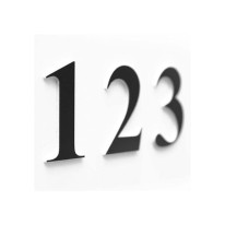 Chiffre adhésif en relief - noir - H 30 mm