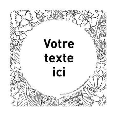 Plaque de porte Texte à personnaliser - 150 x 150 