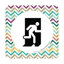 Plaque de porte Sortie de secours - 150 x 150 mm -