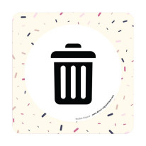 Plaque de porte Local poubelles - 150 x 150 mm - P