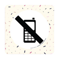 Plaque de porte Téléphone portable interdit - 150 