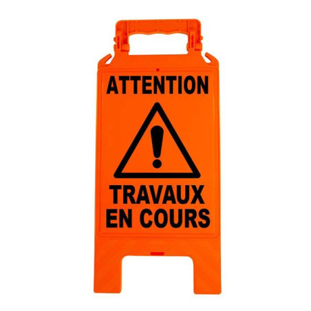 Chevalet de signalisation Orange fluo