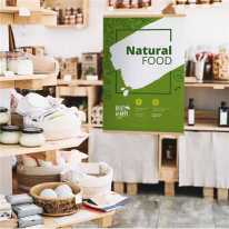 Porte-affiches à suspendre en bois