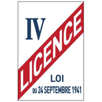Panneau Licence IV - H 150 x L 210 mm
