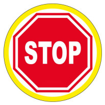 Panneau interdiction Stop avec liseret fluorescent