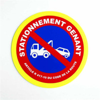 Panneau interdiction Défense de stationner mise en