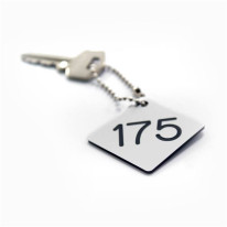 Kit porte clé losange gravé avec chainette de 114