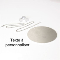 Plaque en alu brossé Texte personnalisable de 100