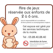 Panneau aire de jeux - Lapin