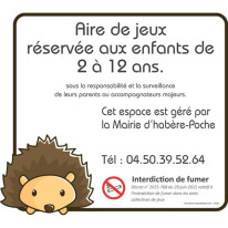 Panneau aire de jeux - Hérisson
