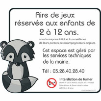 Panneau aire de jeux H 600 x L 650 mm - Raton lave