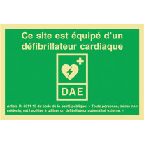 Panneau photoluminescent classe D avec mention sit