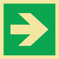 Panneau photoluminescent classe D flèche sortie de