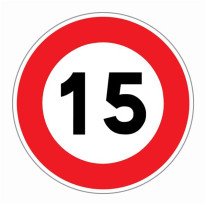 Panneau Limitation de vitesse 15 km/h - R31-15