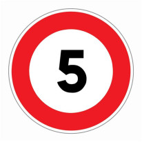 Panneau Limitation de vitesse 5 km/h - R31-05