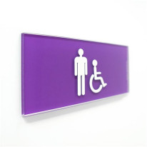 Plaque de Porte Pop Art® en plexi - Toilette Homme