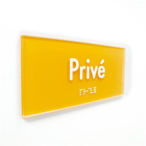 Plaque de Porte Pop Art® en plexi - Privé - Texte