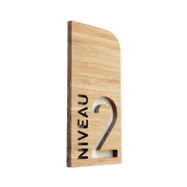 Plaque de Porte Niveau 2 - H 200 x Larg 97 mm - Ba