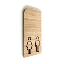 Plaque de Porte Toilettes Hommes et Femmes - H 200