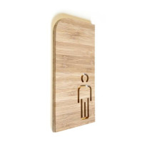 Plaque de Porte Toilettes Hommes - H 200 x Larg 97