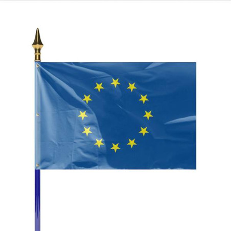 Drapeau Européen monté sur hampe - 60 x 90 cm