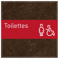 Plaque de Porte Toilettes Femmes et PMR - H110 x L