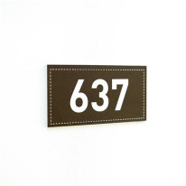 Plaque chiffre et numéro - H 55 x L 110 mm - Gamme