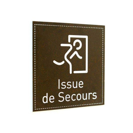 Plaque de Porte Issue de secours - H110 x L110 mm 