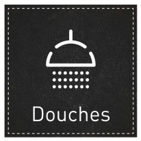 Plaque de Porte Douches - H110 x L110 mm - Gamme B