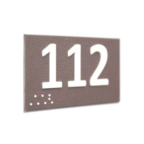 Numéro de porte en relief et braille - H 50 x L 10