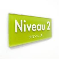 Plaque de Porte Pop Art® en plexi - Niveau 2 - Tex