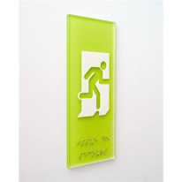 Plaque de Porte Pop Art® en plexi - Evacuation- Re