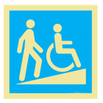Panneau photoluminescent picto rampe PMR - PVC Cla