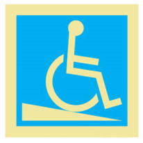 Panneau photoluminescent rampe d´accès descendante