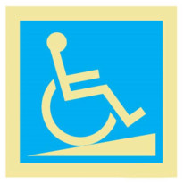 Panneau photoluminescent rampe d´accès montante - 