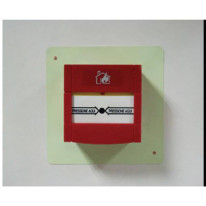 Cadre photoluminescent PVC pour repérage d´alarme