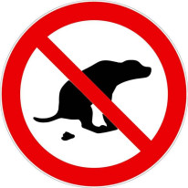 Panneau déjection canine interdite