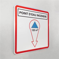 Panneau Point d'eau incendie avec volume personnal