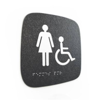 Plaque de porte Touchy® Square - WC Femmes PMR - 1