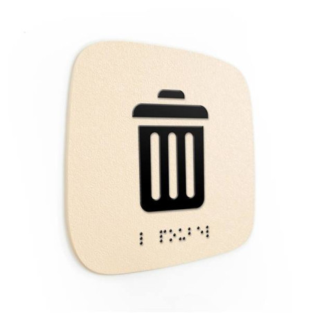 Plaque de porte Touchy® Square - Local poubelles -