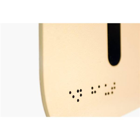 Plaque de porte Touchy® Square - Interdiction - 120 x 120 mm - Relief et braille