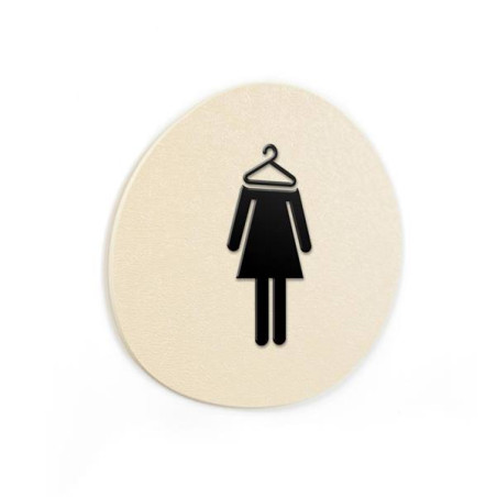 Signalétique Touchy® Disk - Picto Vestiaires Femme