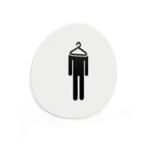 Signalétique Touchy® Disk - Picto Vestiaires Homme