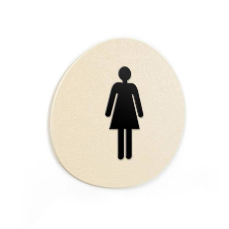 Signalétique Touchy® Disk - Picto WC Femmes - Diam