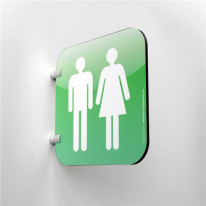 Plaque en drapeau Toilettes Hommes Femmes - Gamme