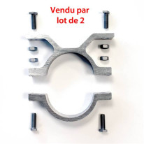 Lot de 2 colliers simples pour poteau de Ø 76 mm